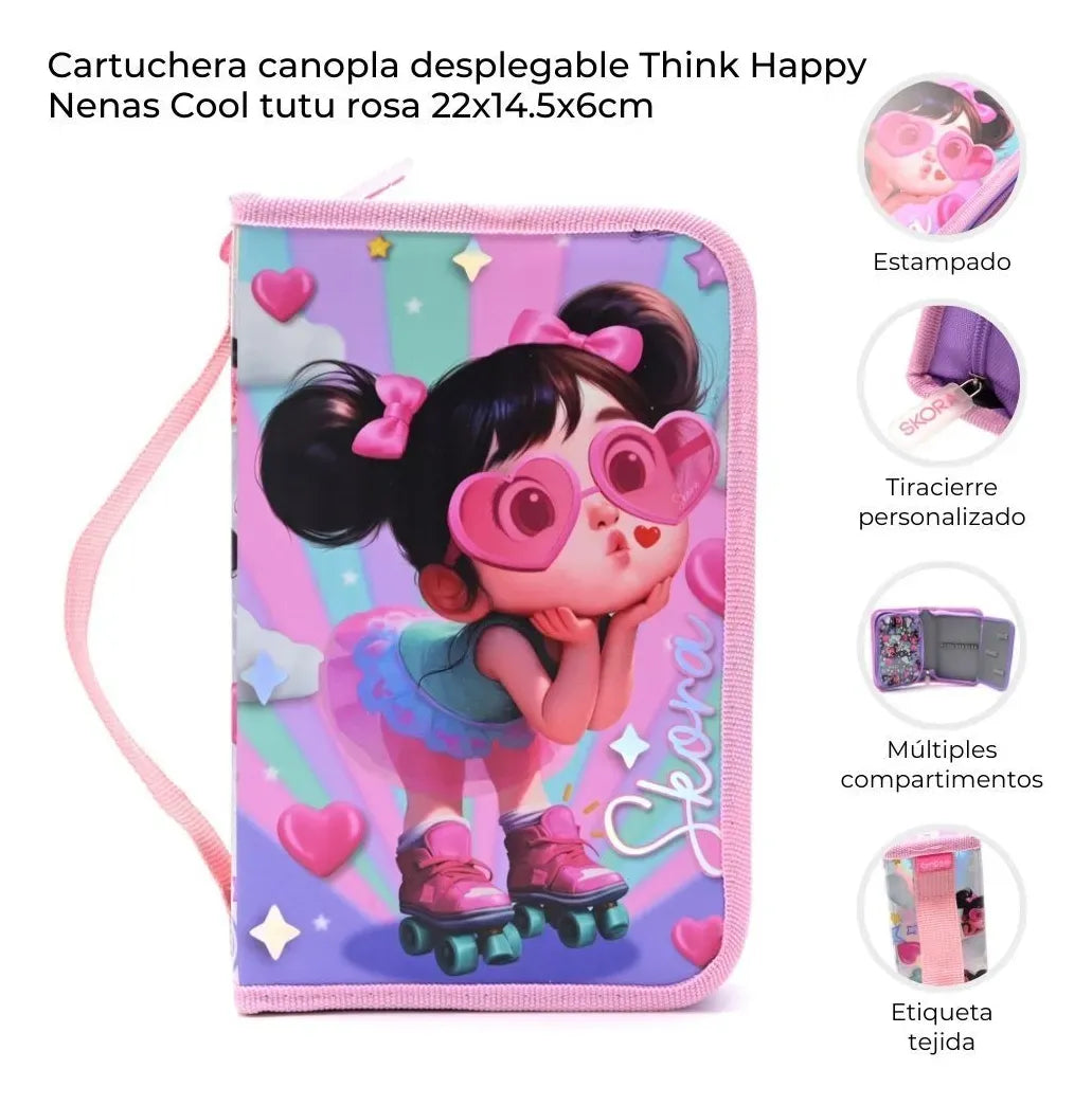 Skora Cartuchera Desplegable Think Happy Cool Tutu 43152