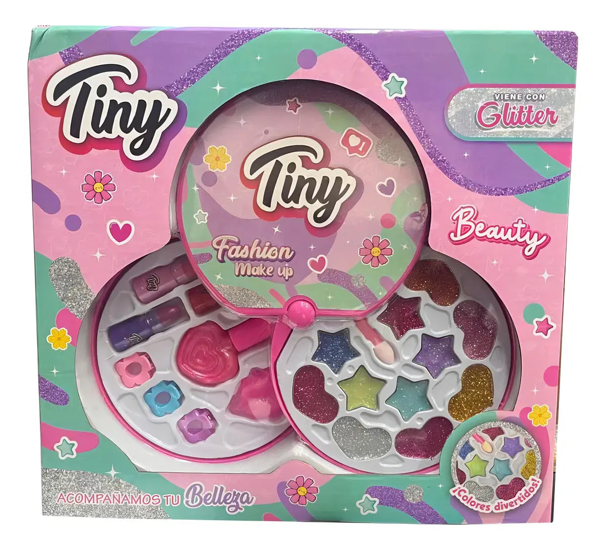 Tiny Set De Maquillaje Con Glitter Beauty En Caja 3311