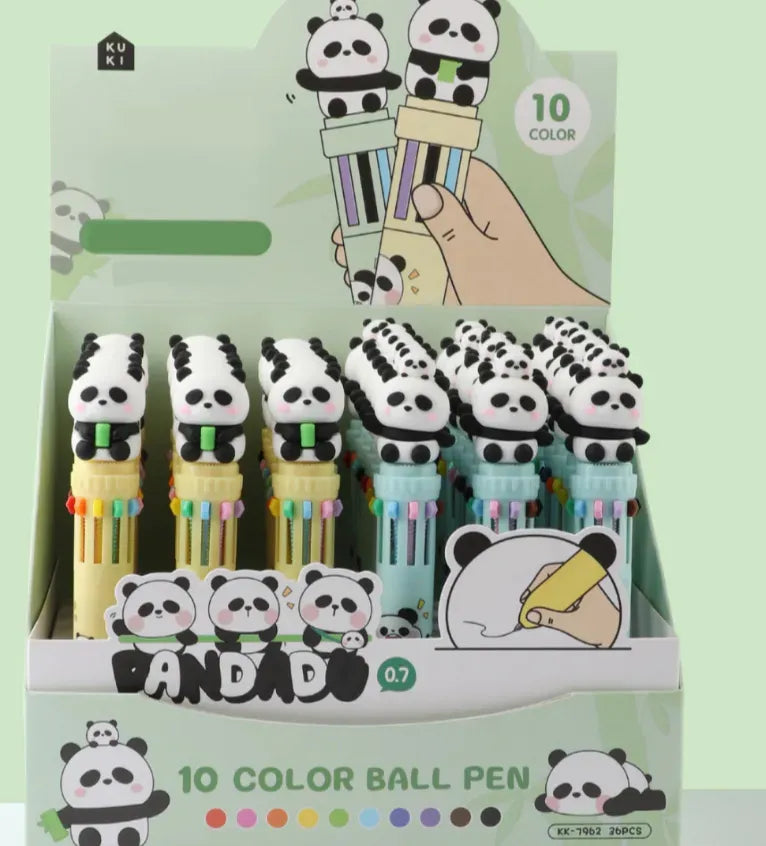 Lapicera Brillitos x10 Colores Panda KL1359