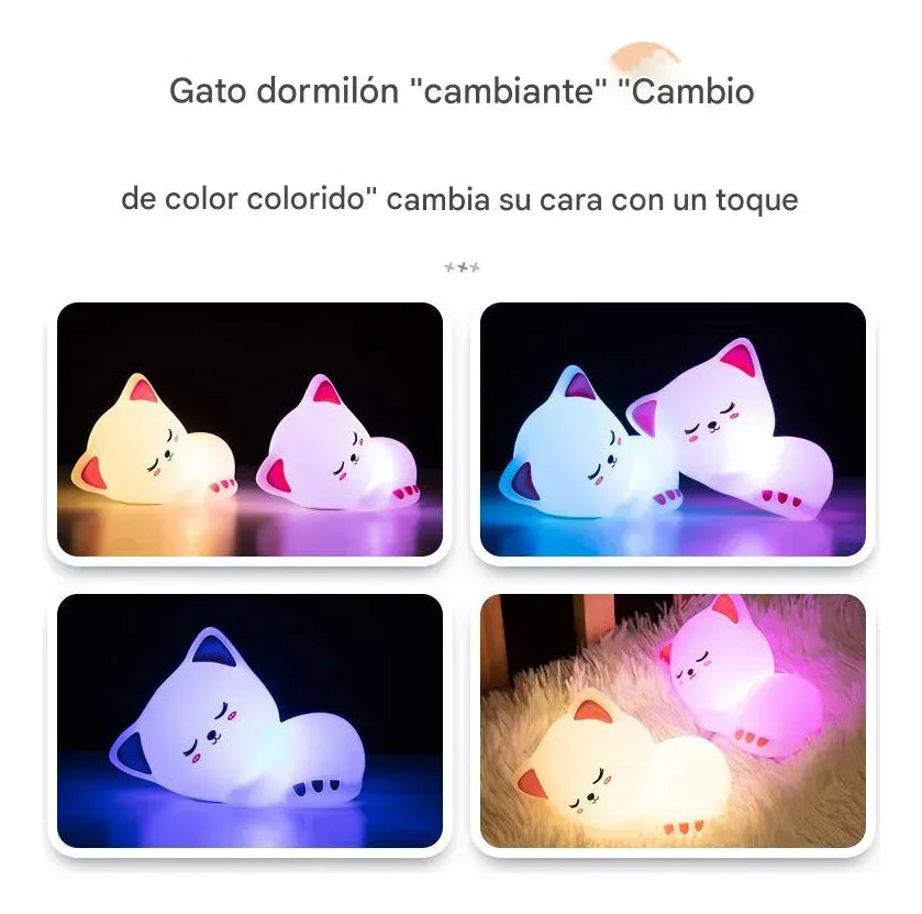 Velador Infantil Usb Recargable Gatito KL315 Shine
