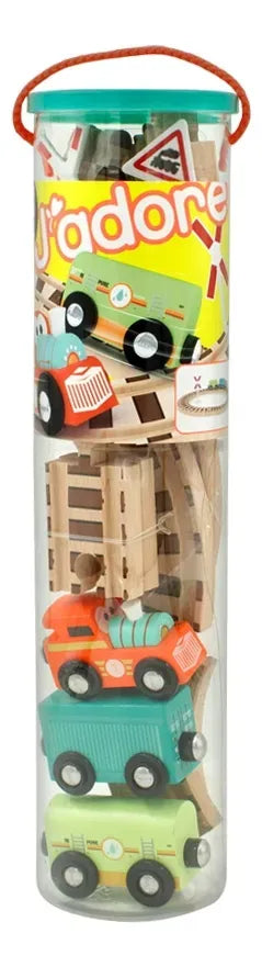Pista De Madera En Tubo Trenes 833189