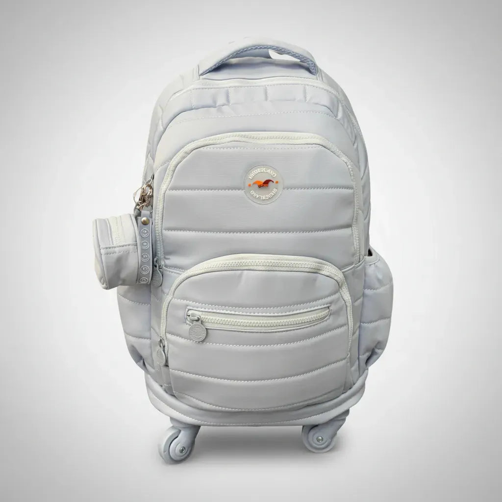 Mochila Carrito Escolar 18 Pulgadas Sl2501c Kinderland Celeste