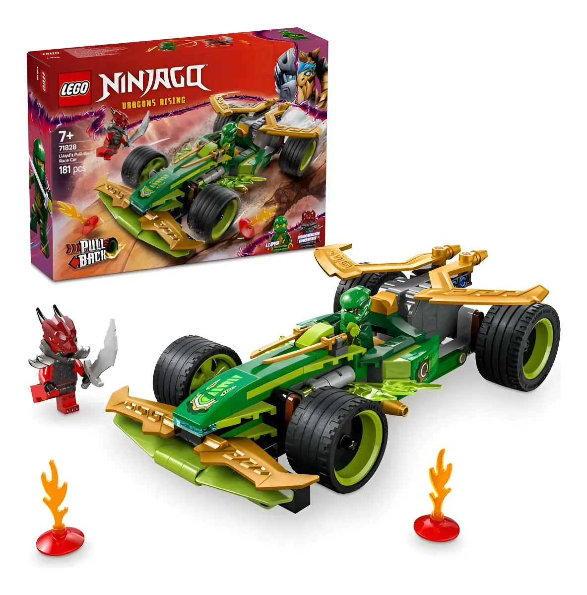 LEGO Ninjago Coche de Carreras con Motor de Carga Manual de Lloyd 71828
