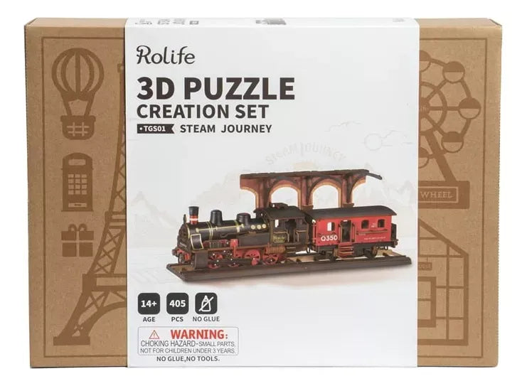 Robotime Puzzle 3d Tren De Vapor Tgs01 Rolife