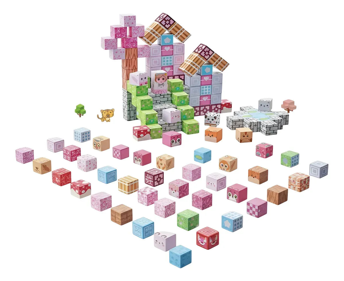 Bloques Magnéticos Cubos Steam Minecraft Pink Shine 3016381