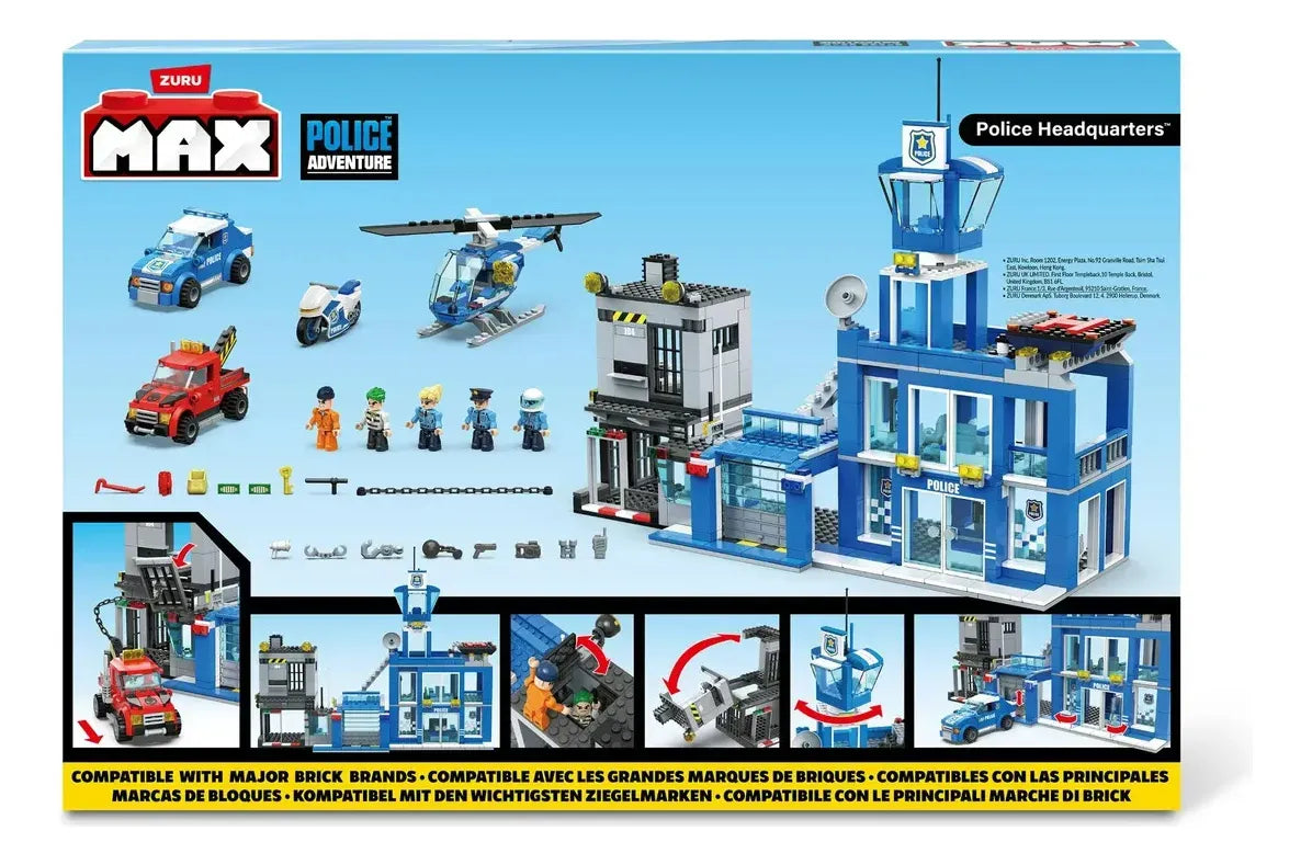 Zuru Max City Box Playset Police Headquarters 889 pzs83162 7645