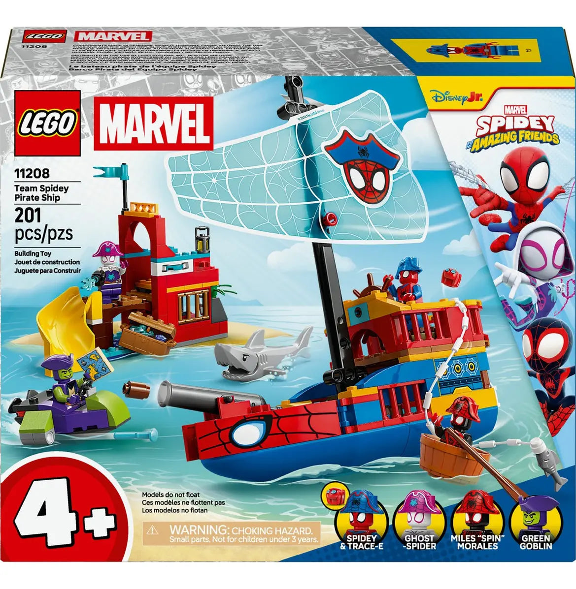 Lego Marvel: Barco Pirata del Equipo Spidey 11208