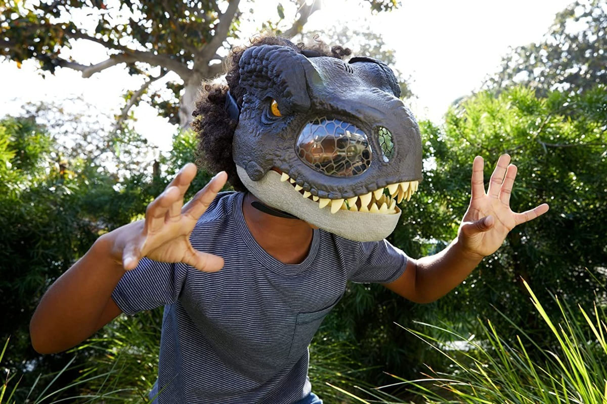 Máscara Interactiva Muerde Y Ruge De T-rex Mattel Gwd71