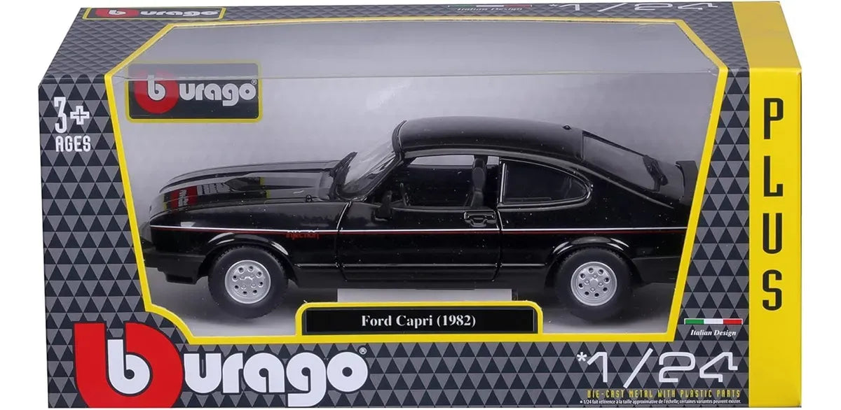 Bburago 1:24 Ford Capri 1600 GT 1982 Negro 18-21093