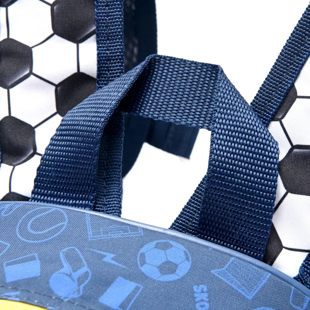 Mochila C/Luz Petit Termoformada Futbol Azul 12p 22x30x10cm 41320