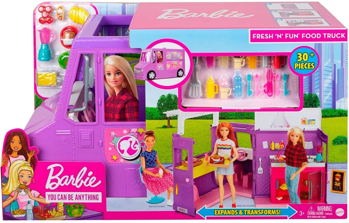 Camión Barbie Food Truck Con 30 Accesorios Gmw07 Mattel