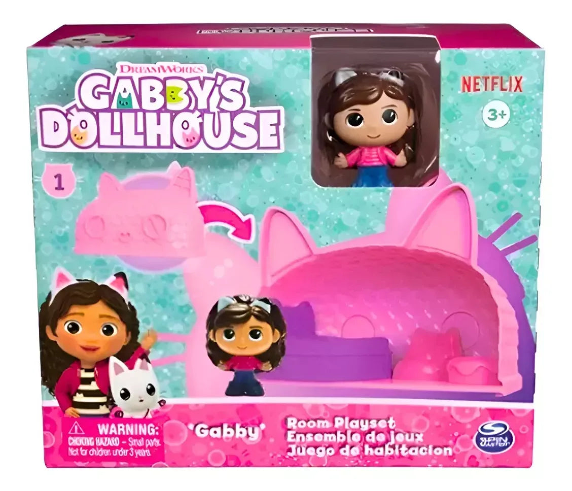 La Casa de Muñecas de Gabby Mini play set de habitaciones 99254/6071197