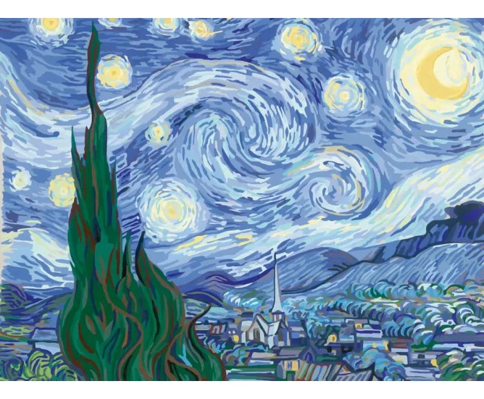Ravensburger CreArt Serie B Canvas Pinta Por Numeros Starry Night 23915