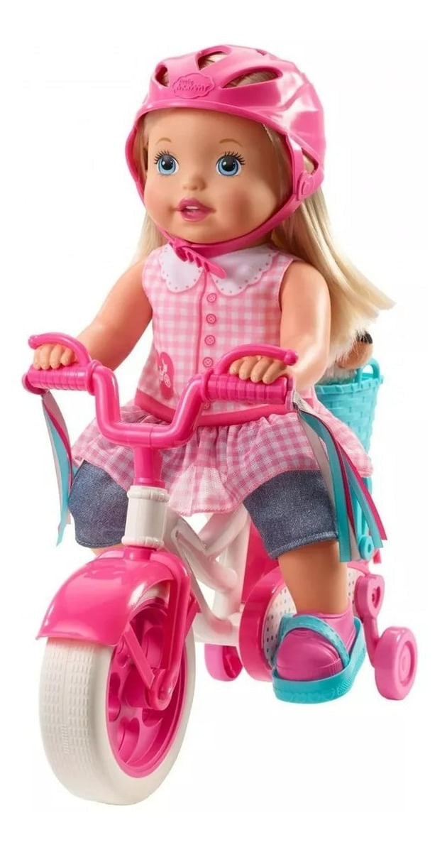 Muñeca Little Mommy Mi Primer Paseo En Bici Mattel Fcn11