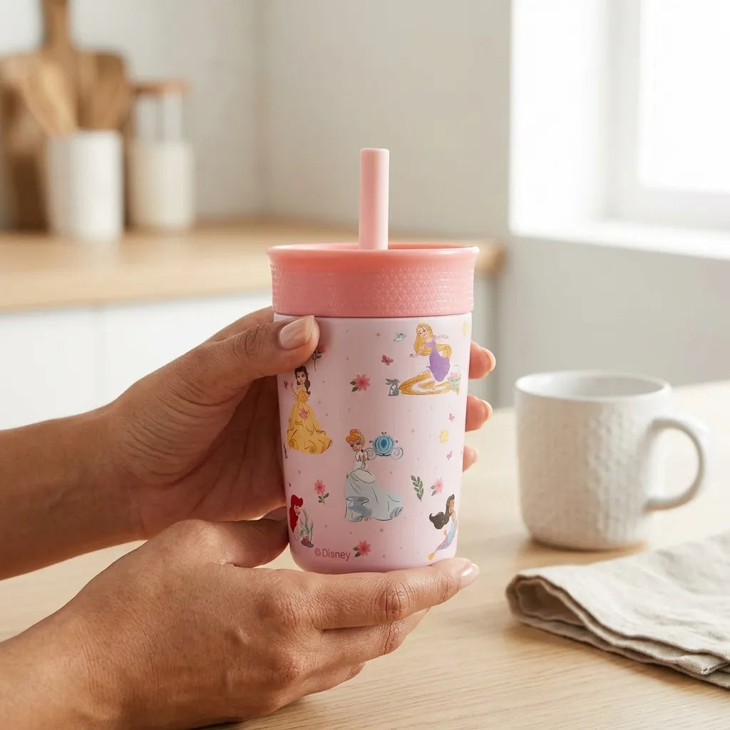Vaso Termico Infantil 350ml Princesas Disney Clandy DPR8376