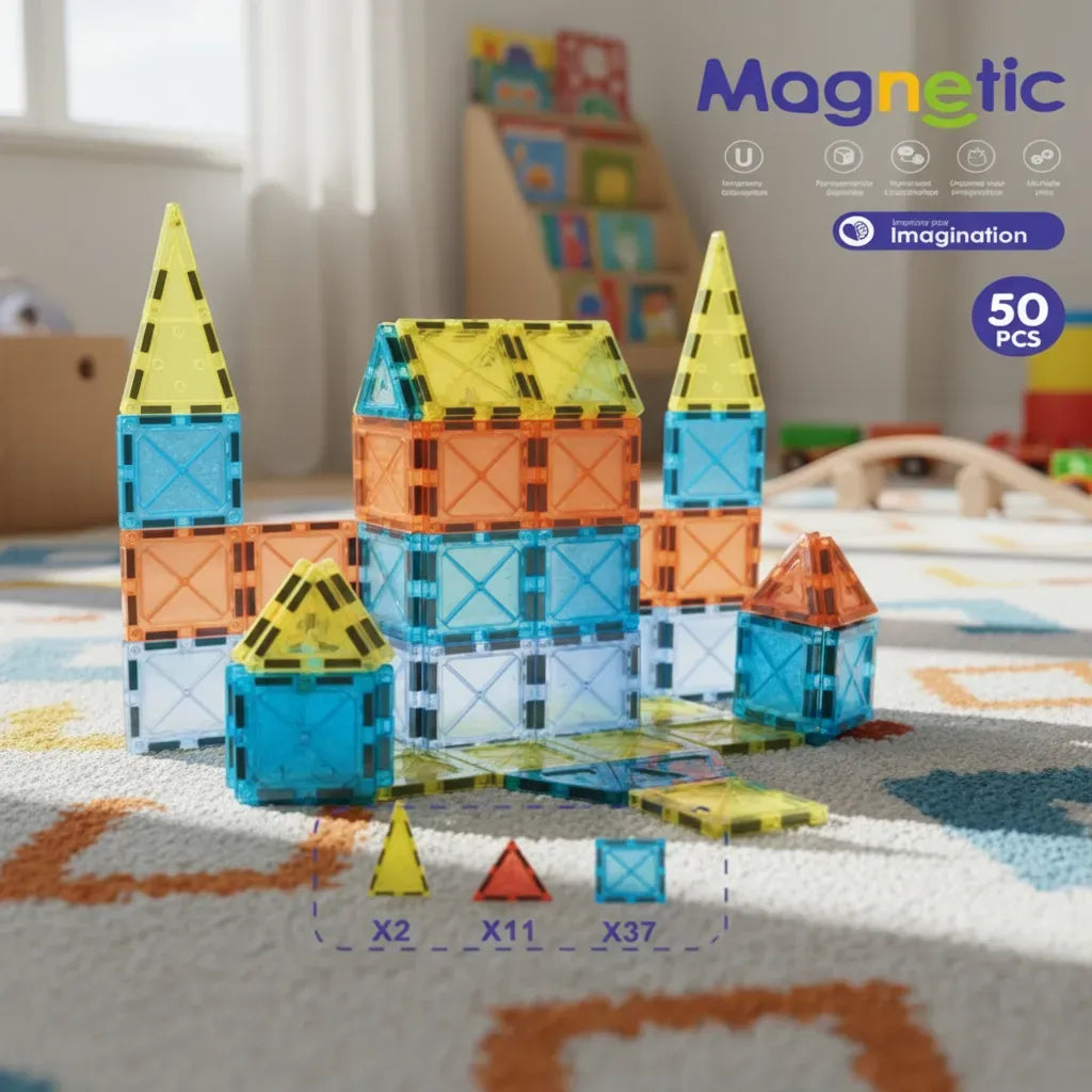Bloques Construcción Magnéticos Magnetic Shine 2987099
