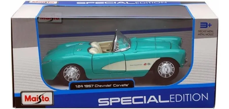 Maisto 1:24 Chevrolet Corvette 1957 Turquesa 31275