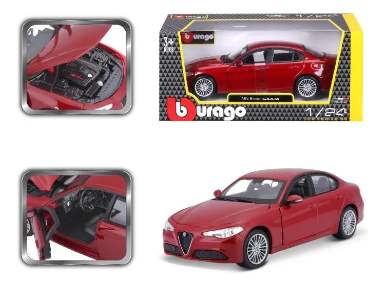 Bburago 1:24 Alfa Romeo Giulia 2016 Rojo Metalizado 18-21080