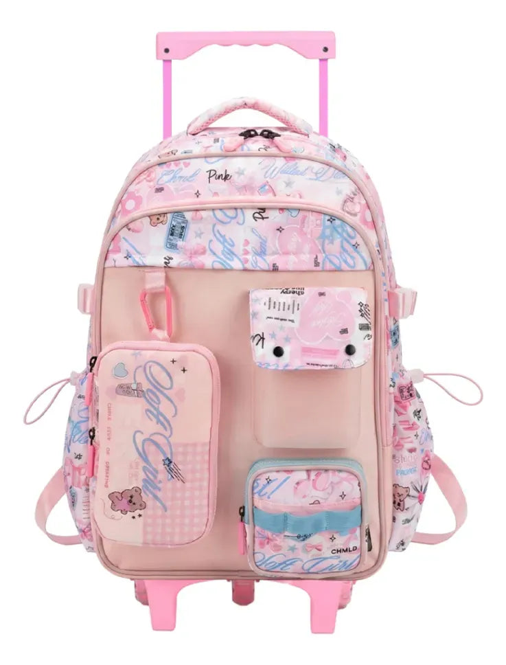 Chimola Mochila Carro 18p Hologram Colecction Pink TR217