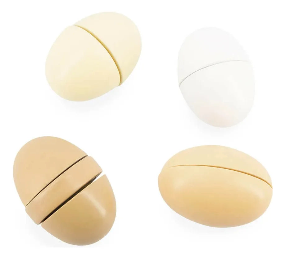 Janod Juego Encastre Huevera Con 4 Huevos De Madera J06593