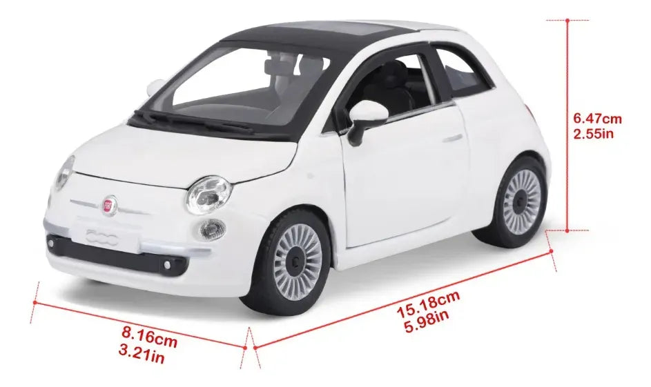 Bburago 1:24 Fiat 500 Blanco 18-22106