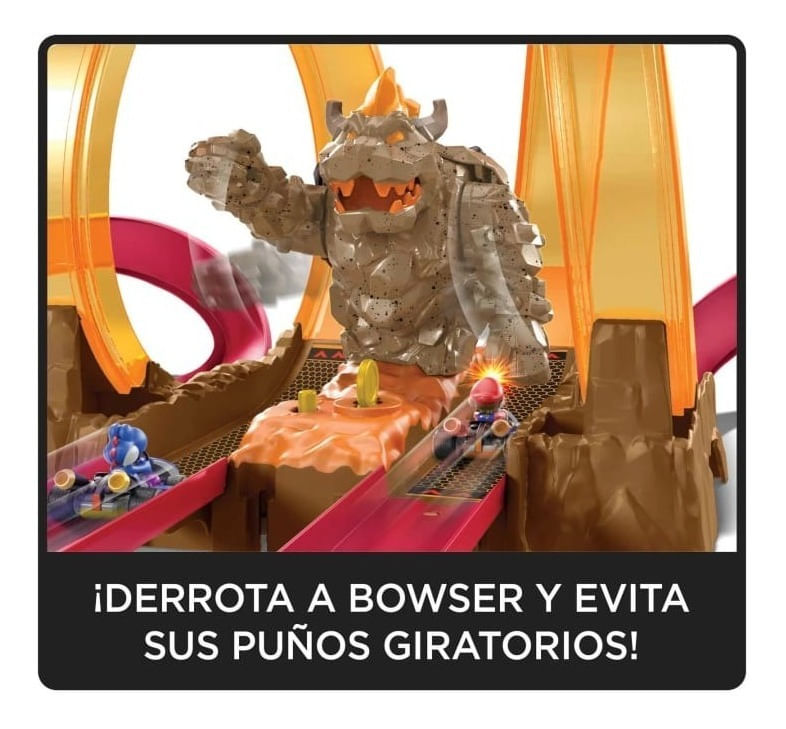 Pista Castillo Bowser Mario Kart Gnm22 Hot Wheels Mattel Pre