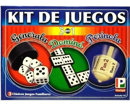 Kit De Juegos 3 En 1 Domino Generala Perinola 147