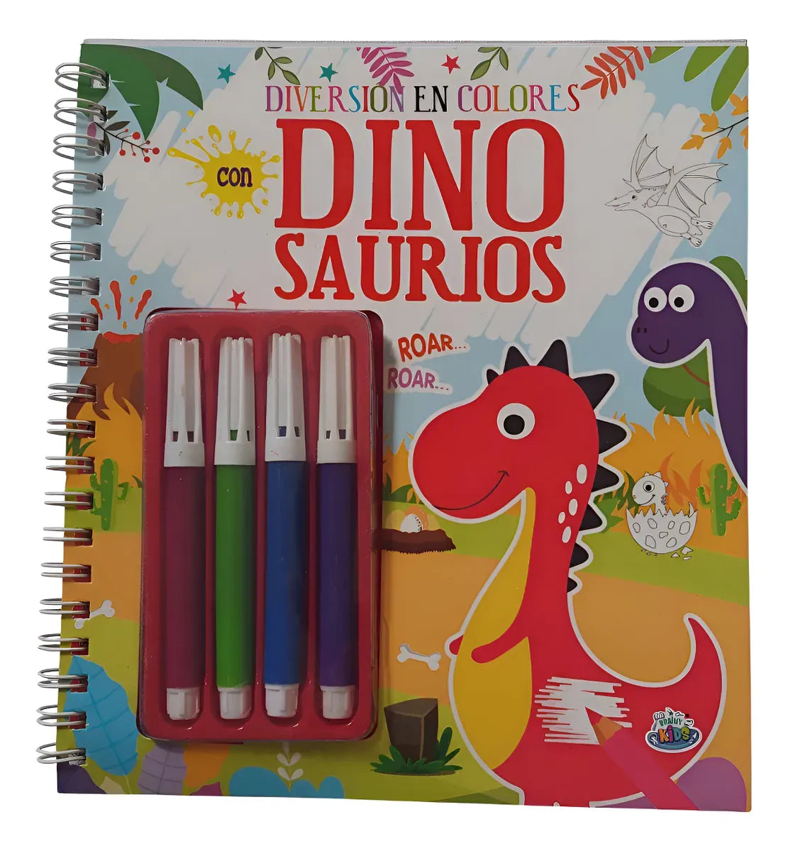 Super Kit X10 Diversión En Colores Dinos Para Pintar Bk-345