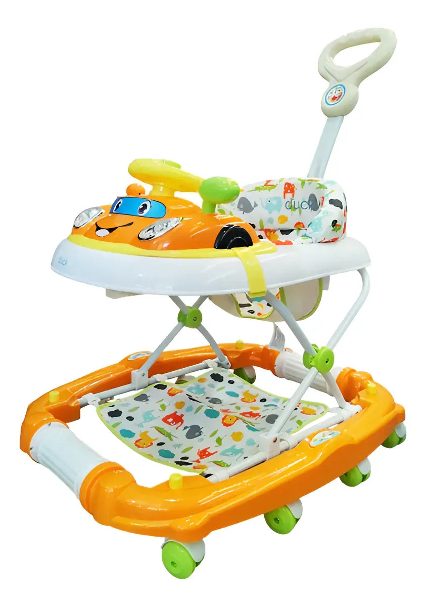 Duck Andador auto 3 En 1 c/Manija naranja 9802H