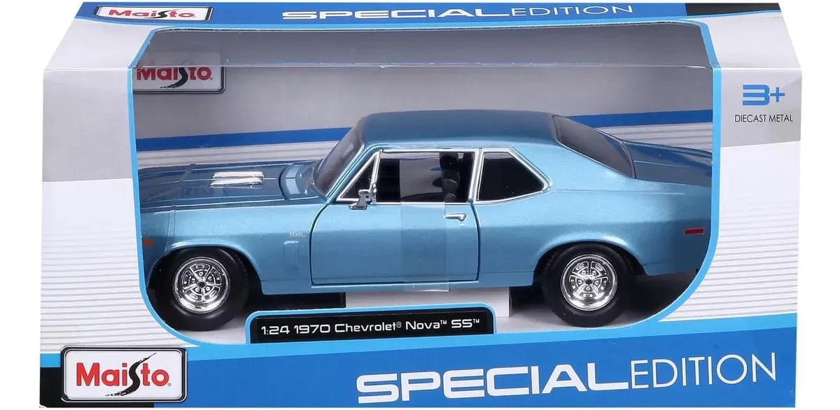 Maisto 1:24 Chevrolet Nova SS 1970 Azul Metalico 31262