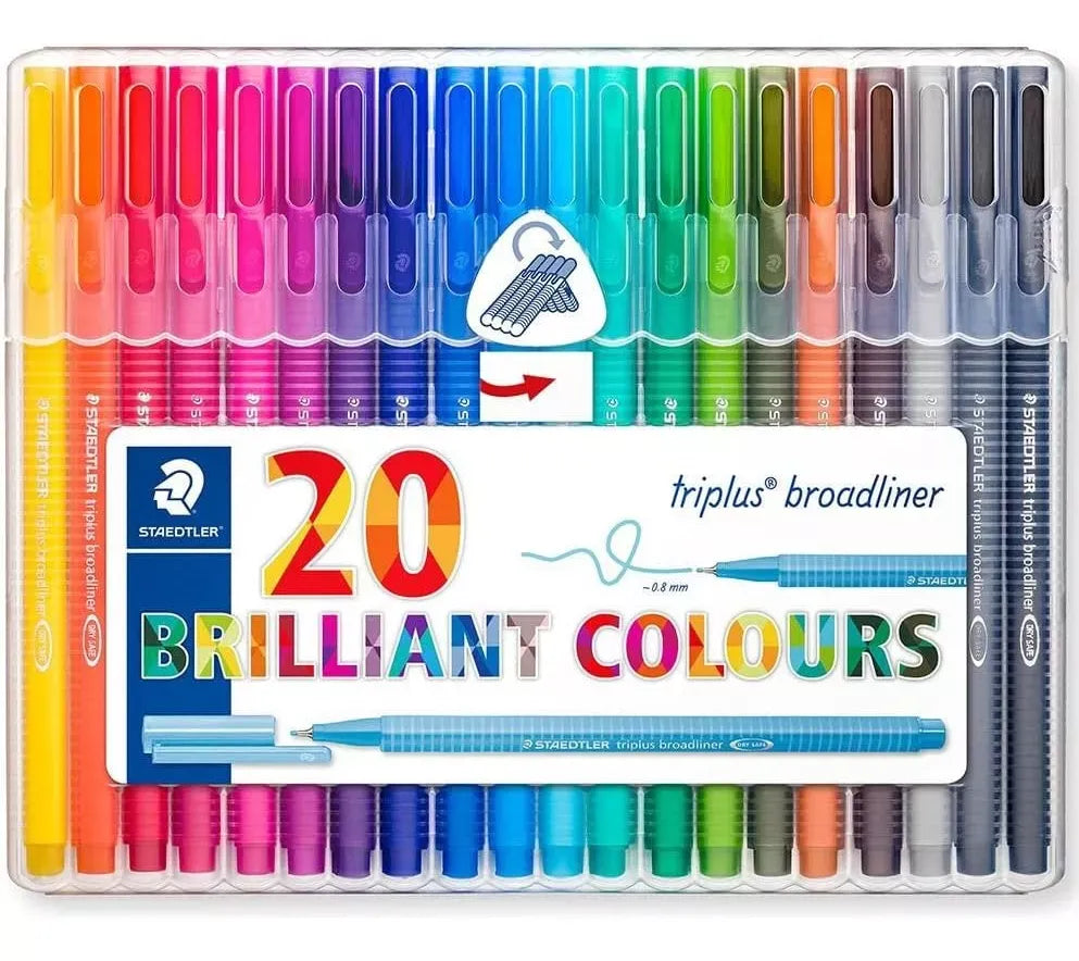 Staedtler Marcadores con punta de 0,3mm en estuche de 20 unidades MST334