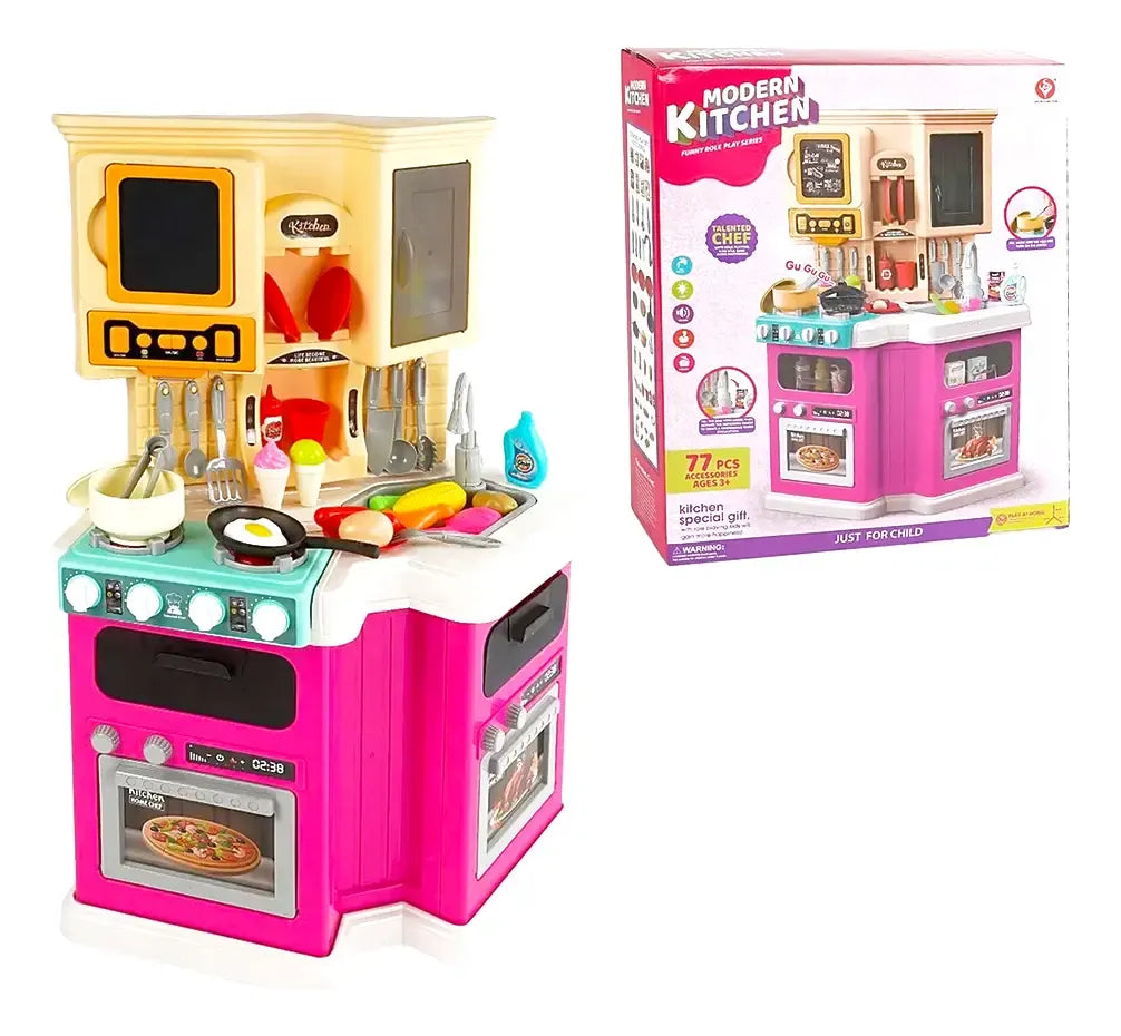 Cocina Moderna Interactiva Luz, Sonido Y Agua 77pcs 2885354
