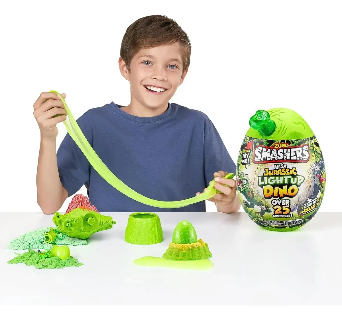Smashers Mega Egg Jurassic Light Up Dino +26 Sorpresas 7852
