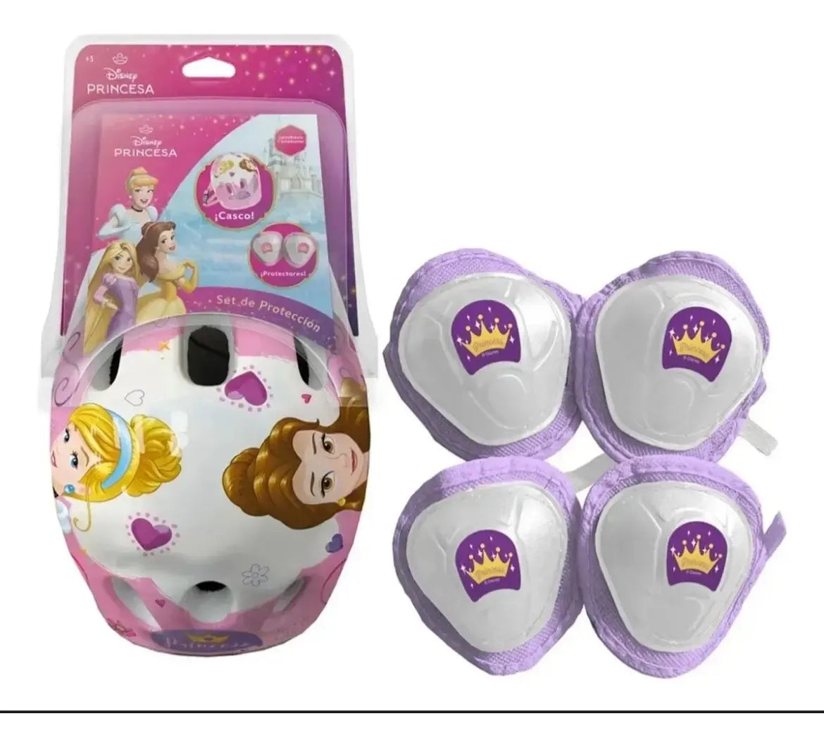 Kit Casco Con Protecciones Disney Princesas 12277