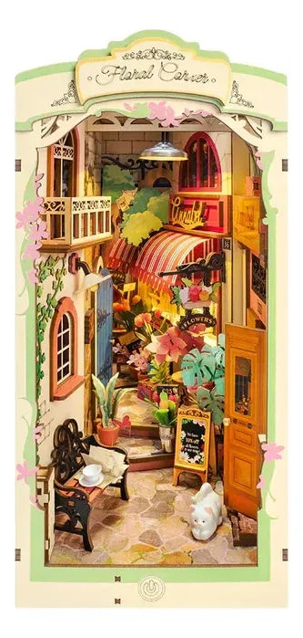 Robotime Puzzle 3d Rincon Floral Book Nook Tgb09 Rolife