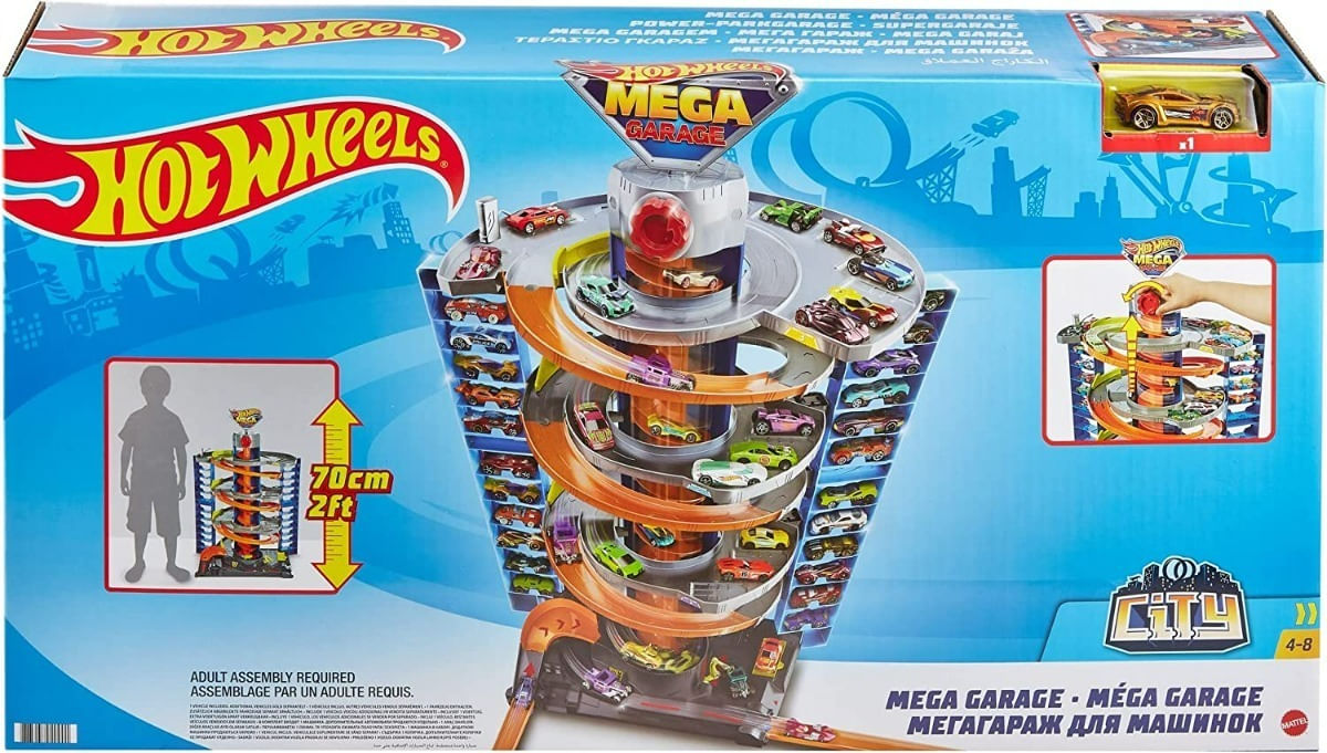 Hot Wheels Pista Mega Garaje Con 1 Auto Gtt95 Mattel