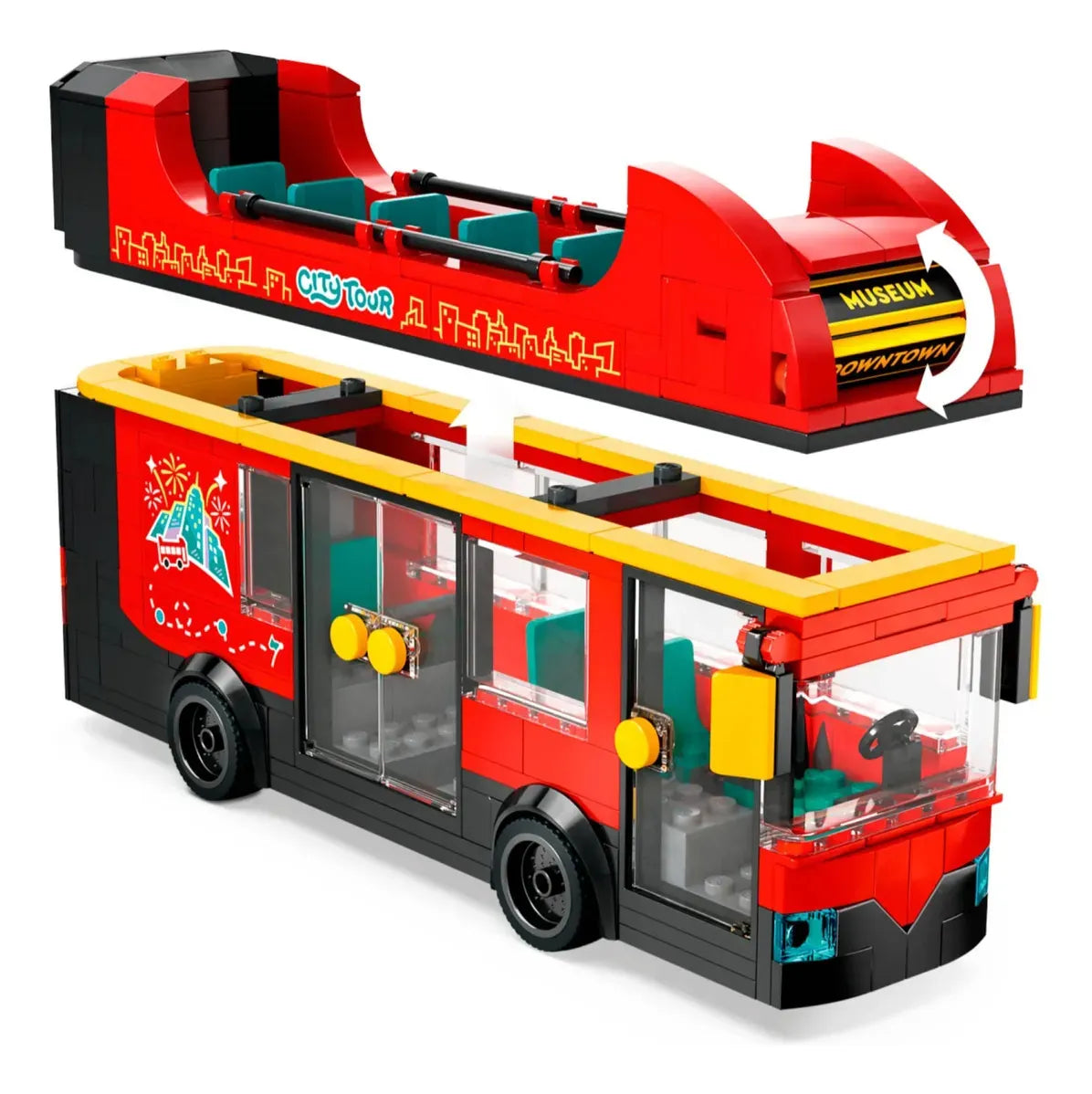 LEGO City Autobus Turistico Rojo de Dos Plantas 407