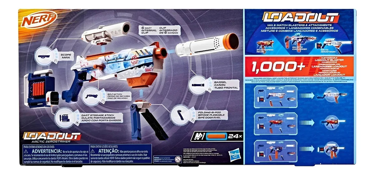 Nerf Pistola Loadout Arctic Zerostriker G1764