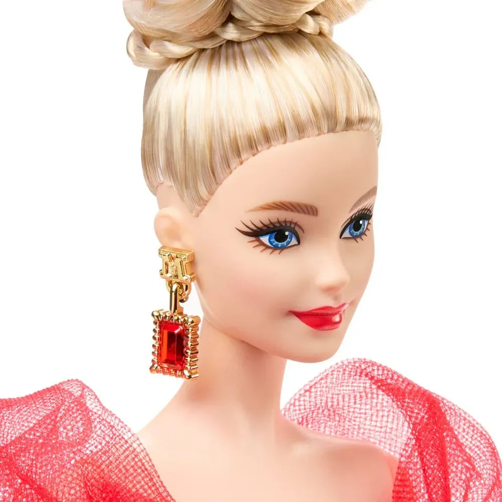 Barbie Muñeca Signature 80º Aniversario Con Vestido Rojo JBJ17