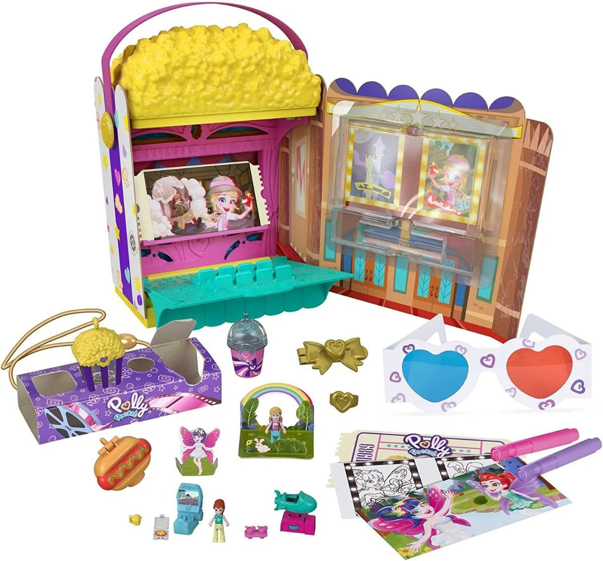 Polly Pocket Cofre De Pochoclos Con Accesorios Gvc96 Mattel