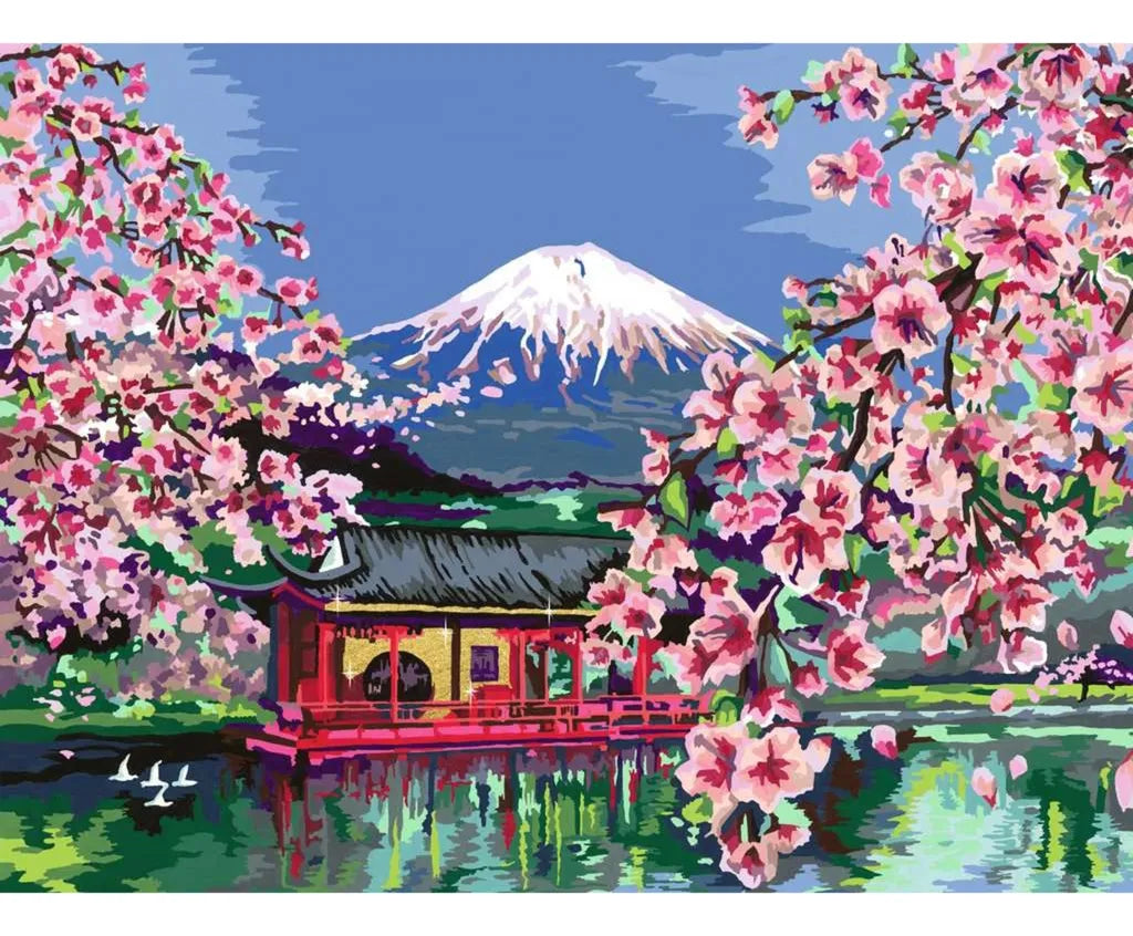 Ravensburger CreArt Serie B Canvas Pinta Por Numeros Jap.Cherry Blossom 23914