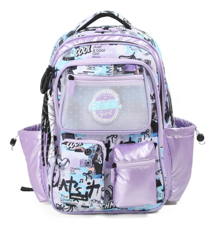 Chimola Mochila Espalda 17p Coquette Blockcore Purple TR208