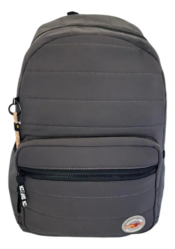 Mochila Espalda 18 Pulgadas Escolar Sl2502g Kinderland Gris
