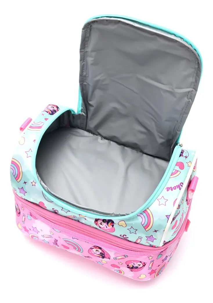 Skora Lunchera Think Happy Teen Kawaii Unicornio 43132 Rosa