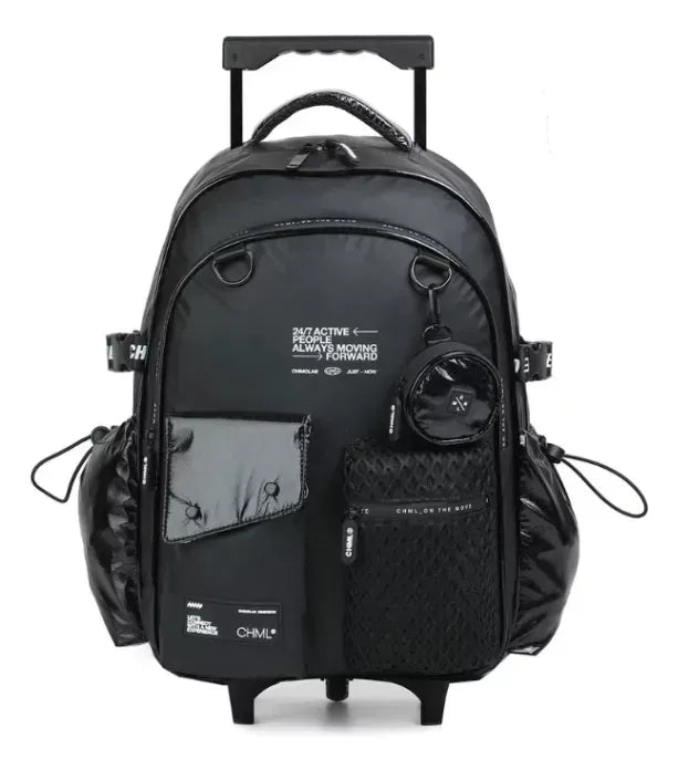 Chimola Mochila Con Carro De 18 Foil Full Black Fs74