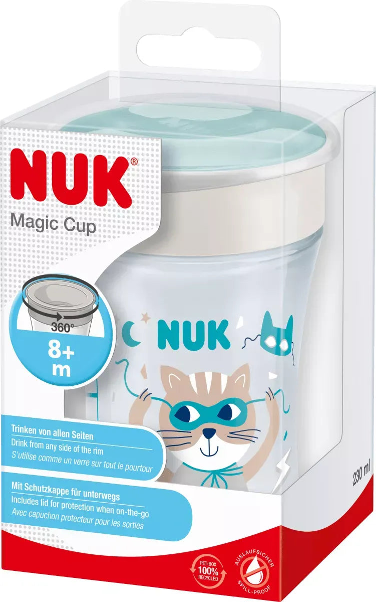 Nuk Vaso Evo Magic Cup Gato verde 230ml 08m+ 10255604