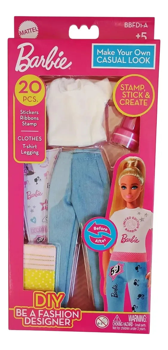 Combo Set De Ropa Diseñar BBFD1-A + Barbie Basica t7439