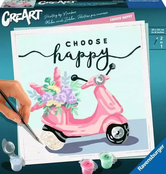 Ravensburger CreArt Pinta Por Numeros Choose Happy 20125