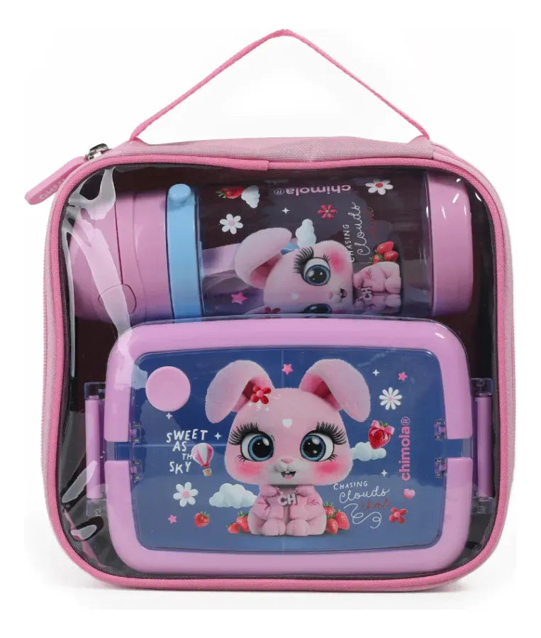Chimola Lunch Box Set Bunny Bz143 Rosa