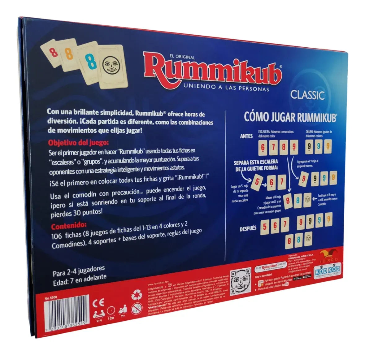 Rummikub Juego Rummy Burako Clasico Original 5600